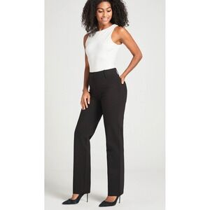 Betabrand NWOT Straight Leg Two Pocket Dress Pant Yoga Pants Black Small Long